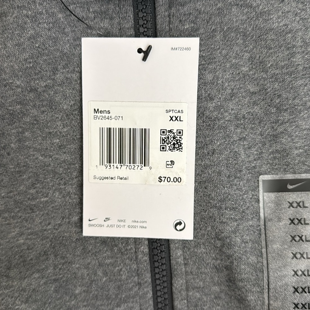 Nike Multi Sport Charcoal Full-Zip Hoodie Size XXL - Picture 10 of 17